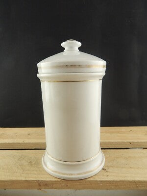 ANTICO VASO ALBARELLO FARMACIA PORCELLANA IMPERO PRIMO 1800 UNGUENTO STAFISAG