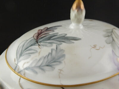 VINTAGE RARA HEINRICH GERMANY ZUPPIERA CENTROTAVOLA PORCELLANA DIPINTA A MANO