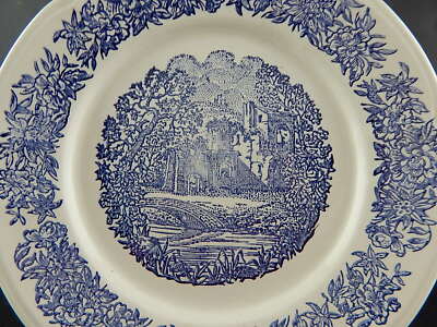 RETRO' PIATTO PIANO CERAMICA FAENZA FORTE BIANCO BLU COLLEZIONE SHABBY CHIC