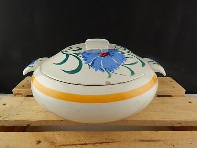 ANTICA ZUPPIERA CENTROTAVOLA CERAMICA RICHARD GINORI MONDOVÌ PONTI FIORDALISO