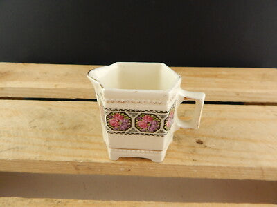 ANTICA AUTENTICA LIBERTY LATTIERA BRICCO CERAMICA DECORATA CON ROSE LUISE