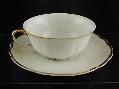 ANTICA ART DECO TAZZA TE' PORCELLANA BIANCA ORO VERBANO LAVENO 1935 ANDLOVIZ