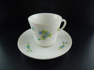 SUPERBO PREZIOSO GINORI SERVIZIO CAFFE' DA 4 PORCELLANA FINE 1800 DECORO A MANO