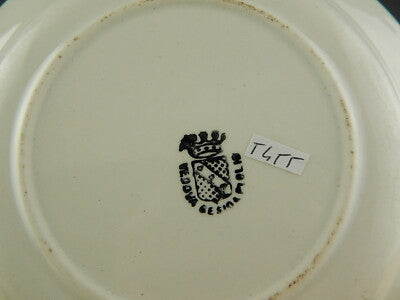 ANTICO PIATTO CERAMICA VEDOVA BESIO&FIGLIO MONDOVI' FINE 800 STAMPA MANO WILLOW