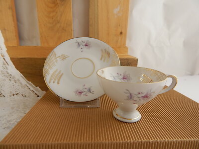 ANTICA RARA TAZZA PIATTO CAFFE' PORCELLANA VOHENSTRAUSS BAVARIA JOHANN SELTMANN