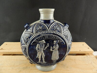 VINTAGE FIASCA VIANDANTE CERAMICA COLLEZIONE PUBBLICITARIO BASEL BIETER KIRSCH