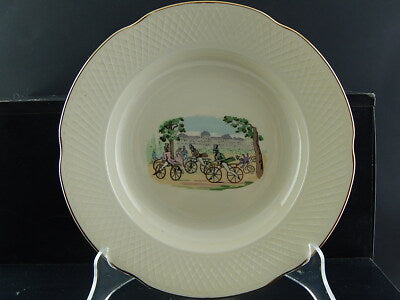 ANTICO RARO PIATTO SEMI PORCELLANA INGLESE OLD BRIDGE EARTHENWARE COLLEZIONE 269