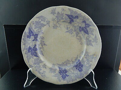 ANTICO PIATTO CERAMICA SARREGUEMINES U&C BRYONIA VIOLA FINE 1800 ART NOUVEAU 938
