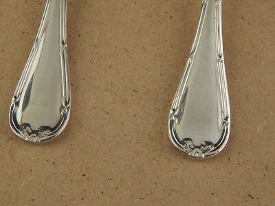 VINTAGE SET 12 CUCCHIAINI ARGENTATI SILVER PLATE NODO D'AMORE CM. 15