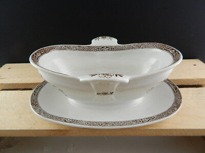 ANTICA SALSIERA PORCELLANA META'1800 GUSTAVSBERG GONG GONG PORCELAIN SAUCE PAN