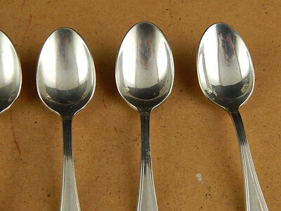 VINTAGE 6 CUCCHIAINI ARGENTATI BAGNO ARGENTO SILVER PLATED SANT'ANDREA CM. 14,5