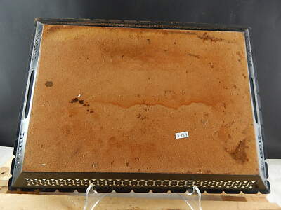 VINTAGE RETRO AUTENTICO VASSOIO GUANTIERA INGLESE METALLO DIPINTO FLOREALE