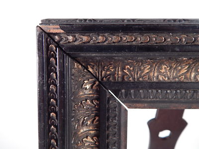 ANTICA CORNICE PORTAFOTO LEGNO MASSELLO FREGI DORATI BIEDERMEIER FRAME