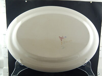 ANTICO GRANDE VASSOIO 1930 CERAMICA INGLESE DECORO WILLOW GIBSON&SONS BURSLEM#