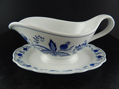 VINTAGE SALSIERA PORCELLANA INGRES WEISS MARIENBAD BAVARIA CIPOLLA BLU