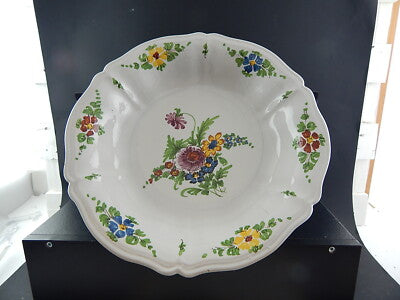 ANTICA FRUTTIERA CENTROTAVOLA CERAMICA IMOLA TECNICA DECORO SETTECENTO ITALIANO