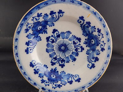 ANTICO PREZIOSO RARISSIMO PIATTO CERAMICA DELFT INIZIO XVIII SECOLO MUSEALE 8235