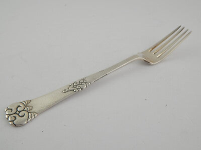 ANTICA RARA FORCHETTA LIBERTY ART NOUVEAU ARGENTATA BAGNO ARGENTO 925 SHEFFIELD