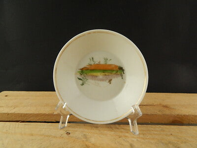 ANTICA TAZZA E PIATTO PORCELLANA IMPERO VECCHIO PARIGI DIPINTA POLICROMA #4815