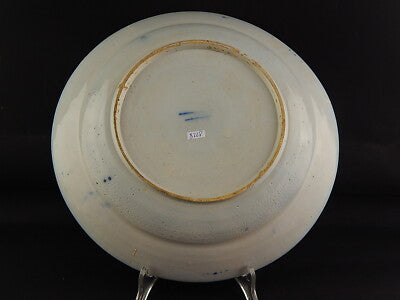 ANTICO GRANDE PIATTO CERAMICA FAIENCE DELFT COLLEZIONE XVIII SECOLO BLU COBALTO