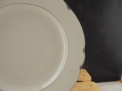 ANTICO ART DECO VERBANO LAVENO PIATTO PORTATA VASSOIO PORCELLANA DECORO ARGENTO