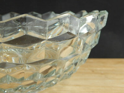 ANTICA PREZIOSA INTROVABILE ART DECO FRUTTIERA CENTROTAVOLA VETRO MOLATO ITALY