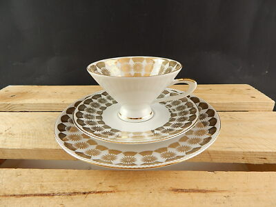 VINTAGE TRIO PORCELLANA TAZZA 2 PIATTINI WINTERLING BAVARIA ROSIAU COLLEZIONE