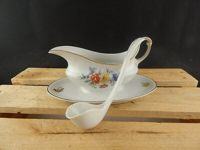 ANTICO SERVIZIO TAVOLA PIATTI PORCELLANA FREIBERG BAVARIA BOUQUET FIORI ESTIVI