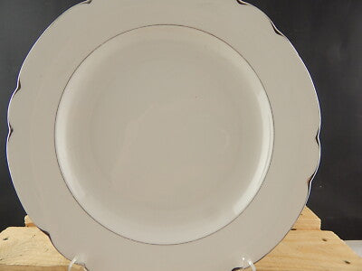 ANTICO ART DECO VERBANO LAVENO PIATTO PORTATA VASSOIO PORCELLANA DECORO ARGENTO