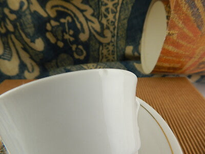 ANTICO PREZIOSO SET CAFFE’ PORCELLANA BIANCA ORO SCHUMANN 1920 BAVARIA LIBERTY #