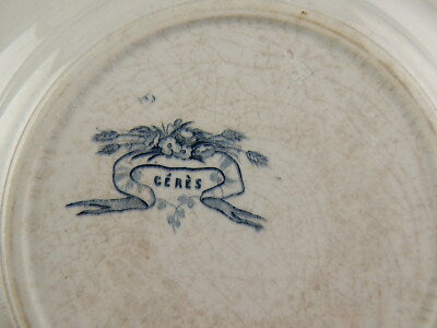 ANTICO PIATTO CERAMICA SARREGUEMINES CERES FINE 800 COLLEZIONE DIFETTO #825