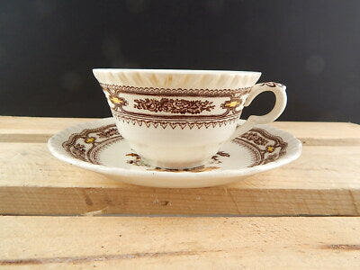 ANTICA TAZZA TÈ E PIATTINO MASON'S PATENT IRONSTONE CHINA MANCHU DIFETTO #3008