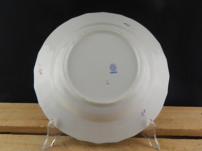 PIATTO FONDO ANTICO PORCELLANA HEREND HUNGARY PORCELAIN DECORATO A MANO LE ROSE