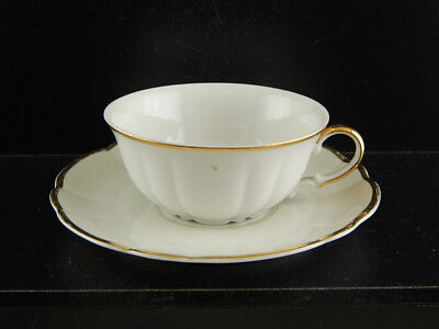 ANTICA ART DECO TAZZA TE' PORCELLANA BIANCA ORO VERBANO LAVENO 1935 ANDLOVIZ