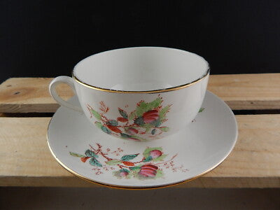 ANTICA ARTE POVERA SCODELLA TAZZA+PIATTO1800 CERAMICA SARREGUEMINES FLOREALE