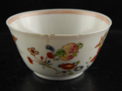 ANTICA FINE PORCELLANA TAZZA DA TE' COMPAGNIA DELLE INDIE DIPINTA MANO XVIII SEC