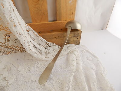 POSATE DA TAVOLA ANTICO MESTOLO ALPACCA ARGENTONE INIZIO 1900 MARCHIATO I. B.