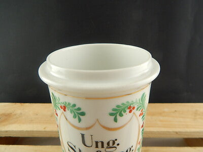 ANTICO VASO ALBARELLO FARMACIA PORCELLANA IMPERO PRIMO 1800 UNGUENTO STAFISAG