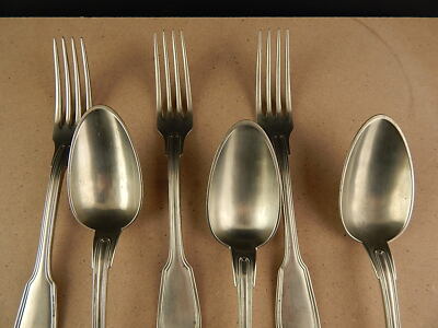 SET 3 FORCHETTE 3 CUCCHIAI ANTICHI ALPACCA ARGENTONE BERENDORF MILANO FINE 800