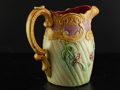 ANTICA ART NOUVEAU BROCCA CARAFFA BARBOTINE CERAMICA STILE D’ONNAING FRANCIA