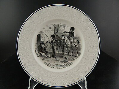 ANTICO COLLEZIONE ORIGINALEPIATTO PARLANTE MILITARE CERAMICA FRANCESE 1800 #6777