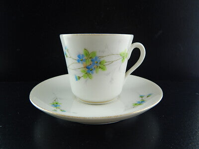 SUPERBO PREZIOSO GINORI SERVIZIO CAFFE' DA 4 PORCELLANA FINE 1800 DECORO A MANO