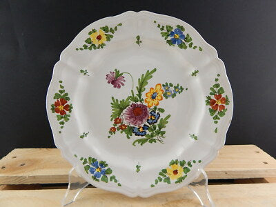 ANTICO 1946 PIATTO PIANO CERAMICA IMOLA TECNICA E DECORO SETTECENTO ITALIANO #15