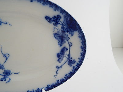 ANTICO VASSOIO OVALE CERAMICA PORCELLANA SARREGUEMINES U & C DECOR 8077 1850