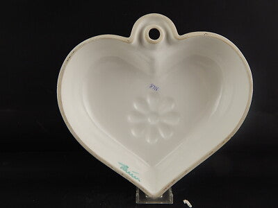 VINTAGE RARA FORMELLA CERAMICA DESIGNER LENE THUN CUORE VERDE VECCHIA THUN