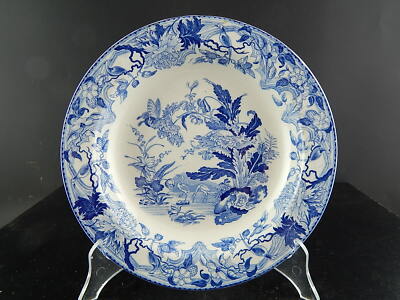 ANTICO PIATTO PORCELLANA WEDGWOOD PORCELAIN BLUE ESOTIC GARDEN FINE 800