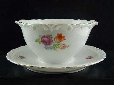 ANTICA RARA SALSIERA PORCELLANA MANIFATTURA TEDESCA KAHLA METÀ 1900