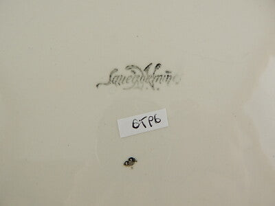 ANTICO MUSEALE FRANCESE VASSOIO PIATTO CM 33 CERAMICA SARREGUEMINES BLUE FLUTED