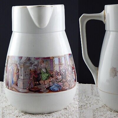 ANTICA BROCCA VERSATOIO CERAMICA RICHARD MILANO DECORO STILE IMPERO DEL 1929