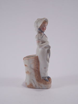ANTICA STATUINA DAMINA IN BISCUIT INGLESE DA COLLEZIONE PORCELAIN FIGURINE